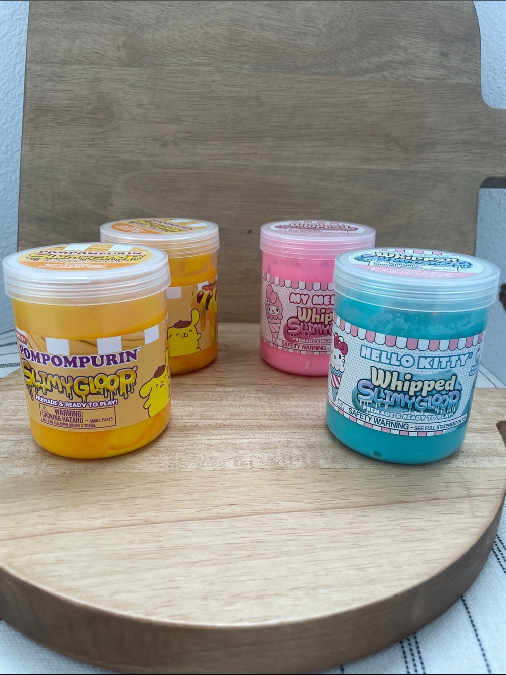 SALE! NWT Sanrio Slimy Goop Slime Slime Set of 4 Hello Kitty, Pompompurin Melody